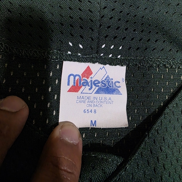 Vintage Majestic Oakland A's Sleeveless Button Down Baseball Jersey Size Medium - Picture 5 of 7